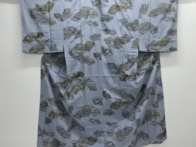 JAPANESE KIMONO / ANTIQUE MENS JUBAN / SILK / SCENERY